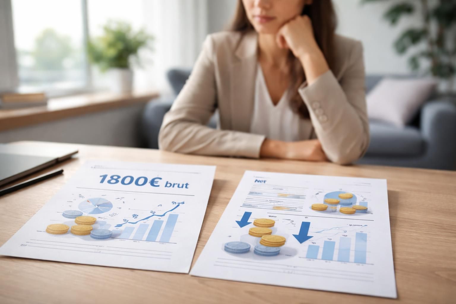 découvrez comment les impôts influencent la conversion d'un salaire de 1800 € brut en net et comprenez l'impact fiscal sur votre revenu mensuel.