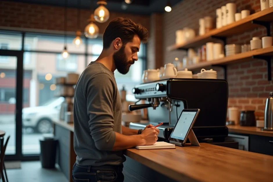 Employé à temps partiel dans un café consultant ses heures de travail et salaire SMIC