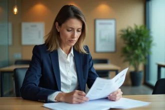 Femme au bureau étudiant un bulletin de salaire à temps partiel SMIC 25 heures 2026
