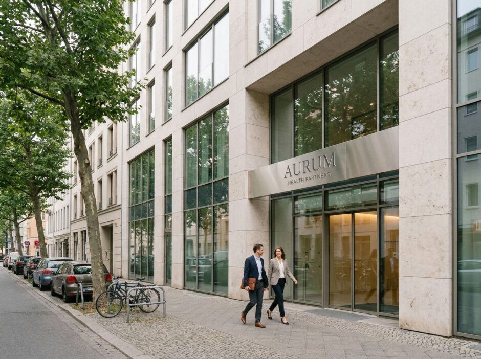 Façade moderne d'une clinique privée européenne illustrant l'investissement immobilier santé en SCPI